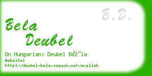 bela deubel business card